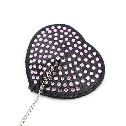 Encrusted Heart Shaped Nipple Pasties by Ella Bidoe - Fancy Dress Ups