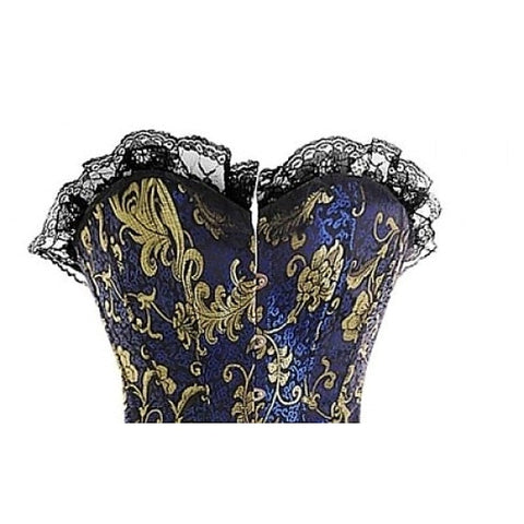Burlesque Bustier With Lace Trim By Ella Bidoe - Fancy Dress Ups