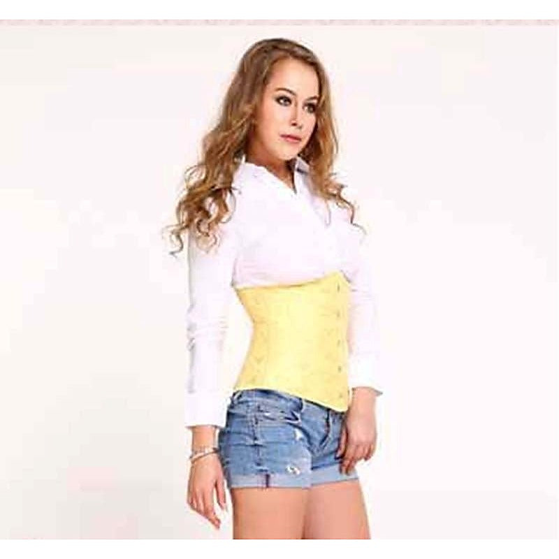 Underbust Yellow Training Corset By Ella Bidoe - Bras and Bra Sets