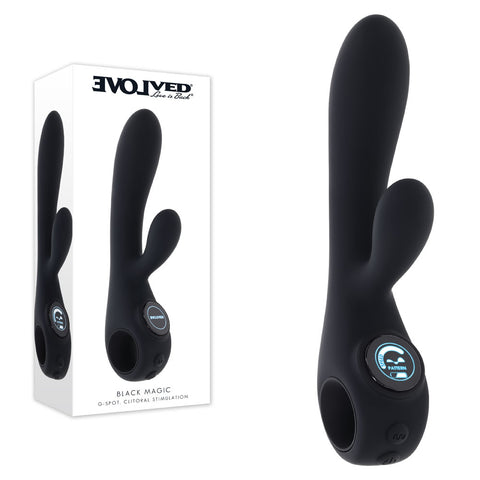 BLACK MAGIC Rabbit Vibrator with LED Screen by Evolved