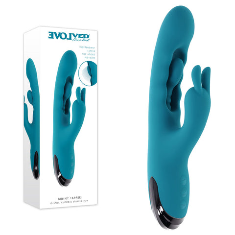 BUNNY TAPPER Rabbit Vibrator with Flicking Shaft by Evolved