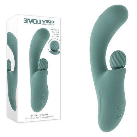 SPIRAL CHARM Rechargeable Rabbit Vibrator by Evolved
