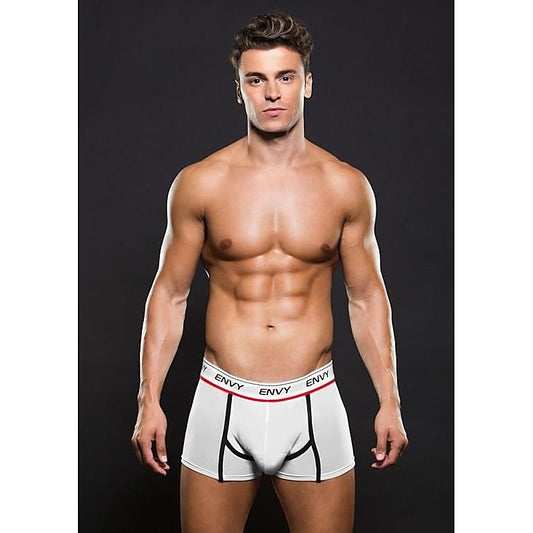 Envy Logo Elastic Low Rise Mesh Trunk White