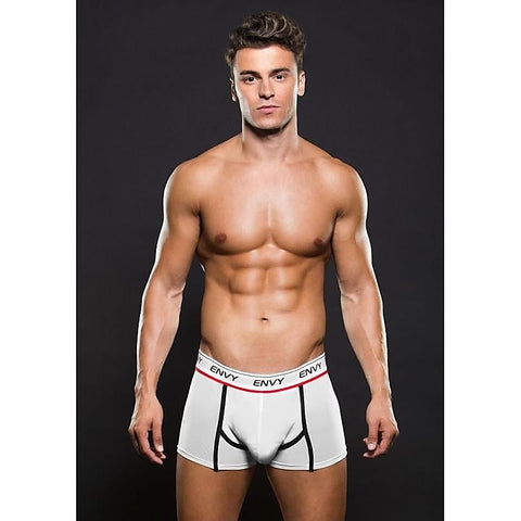 Envy Logo Elastic Low Rise Mesh Trunk White