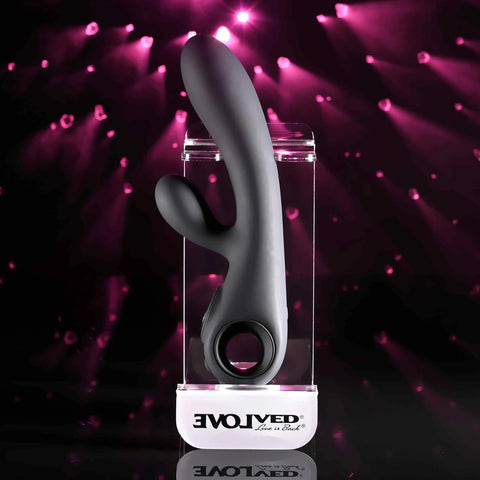 BLACK MAGIC Rabbit Vibrator with LED Screen by Evolved