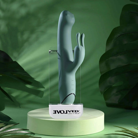 SATIN SWIRL Rabbit Vibrator with Swirling Head by Evolved