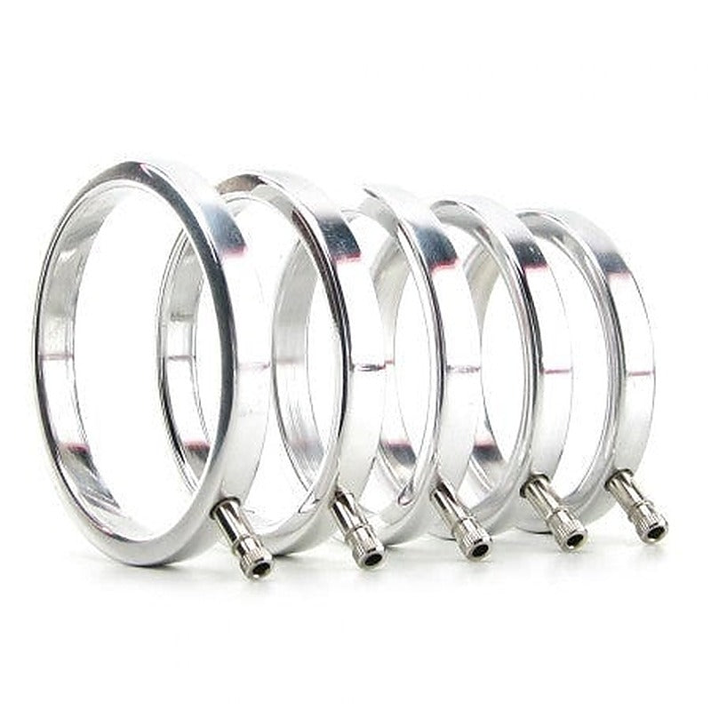 Electro Metal Cock Rings Set Of 5 By Electrastim - Electro Sex