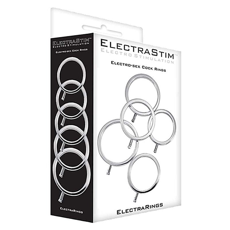 Electro Metal Cock Rings Set Of 5 By Electrastim - Electro Sex
