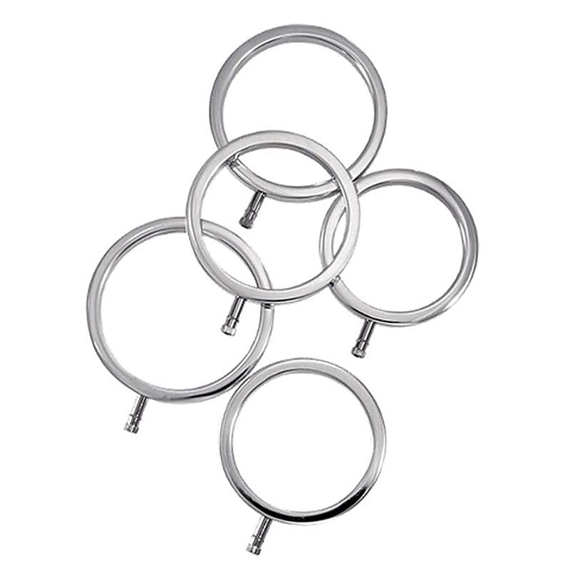 Electro Metal Cock Rings Set Of 5 By Electrastim - Electro Sex
