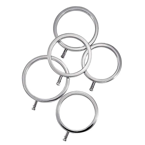 Electro Metal Cock Rings Set Of 5 By Electrastim - Electro Sex