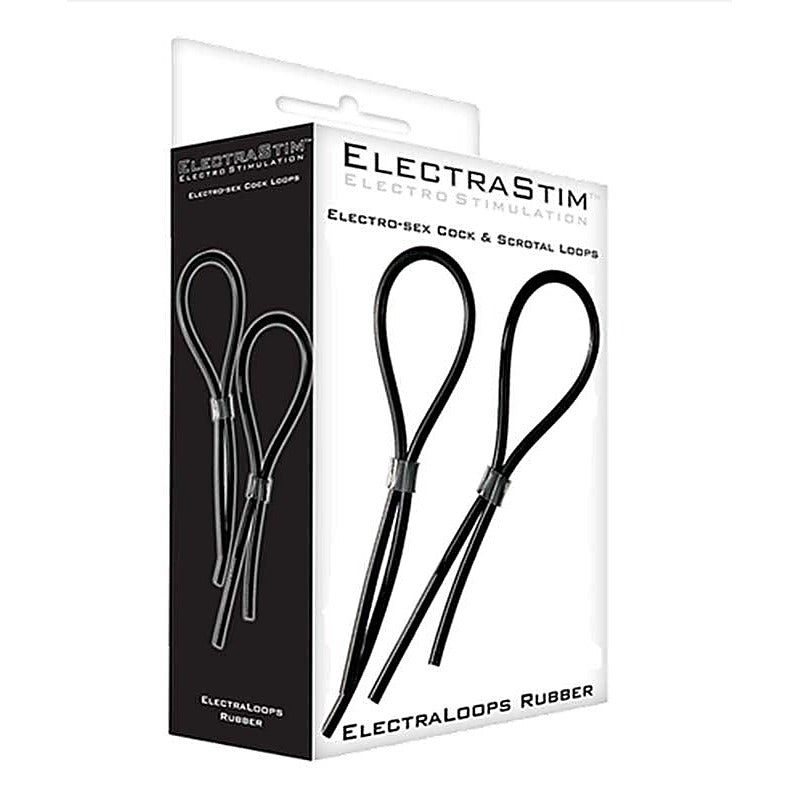 Rubber Adjustable Cock And Scrotal Loops Electro Sex Toy - Electro Sex