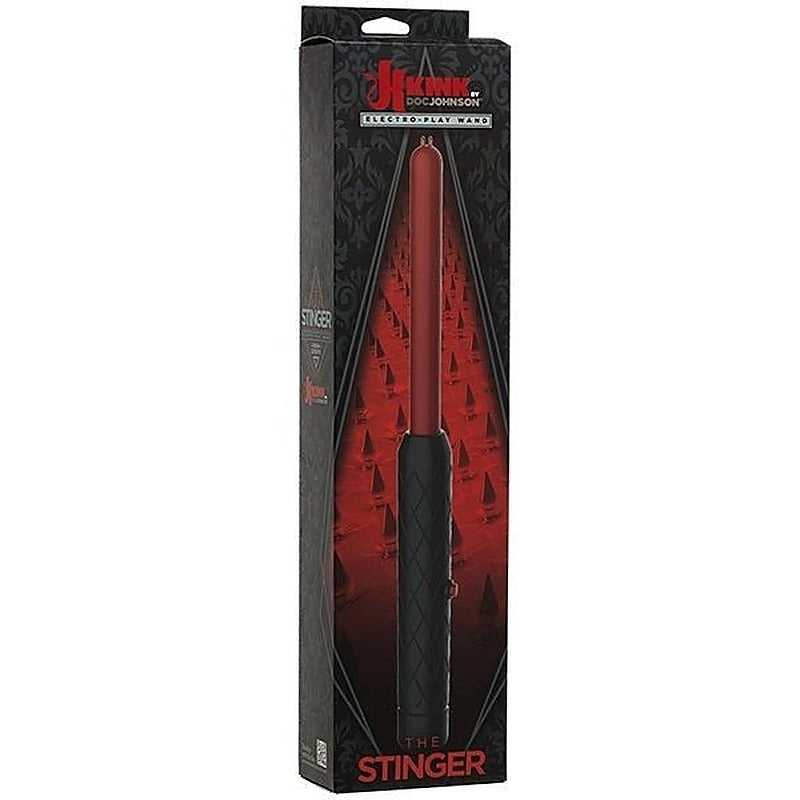 Kink The Stinger Electro-Play Wand Black and Red - Electro Sex