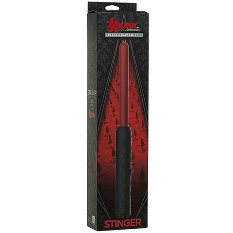 Kink The Stinger Electro-Play Wand Black and Red - Electro Sex