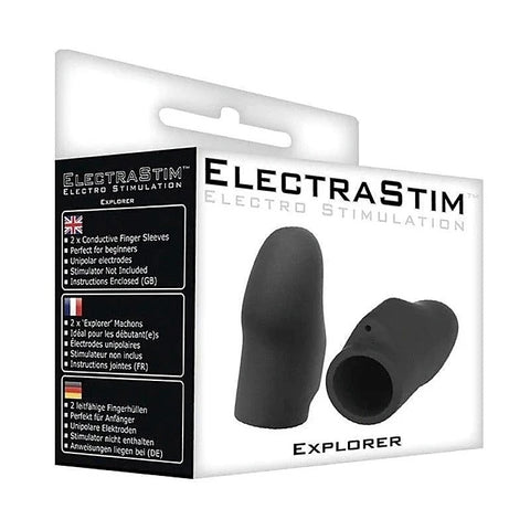 ElectraStim Silicone Noir Explorer Finger Sleeves - Electro Sex