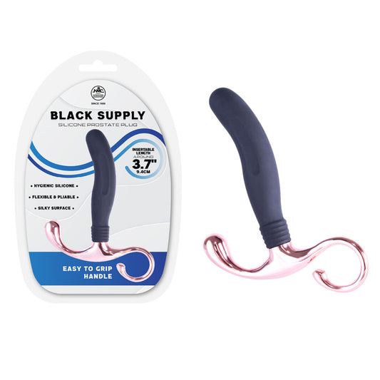 Nanma Black Supply 9.4 cm Silicone Prostate Plug - Prostate Toys