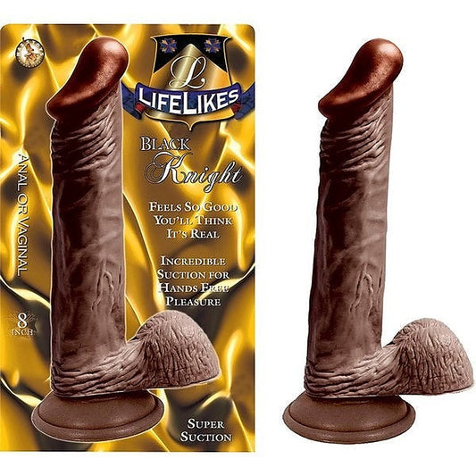 LIFELIKES Black Knight Realistic 7-Inch Dildo for Hands-Free Satisfaction