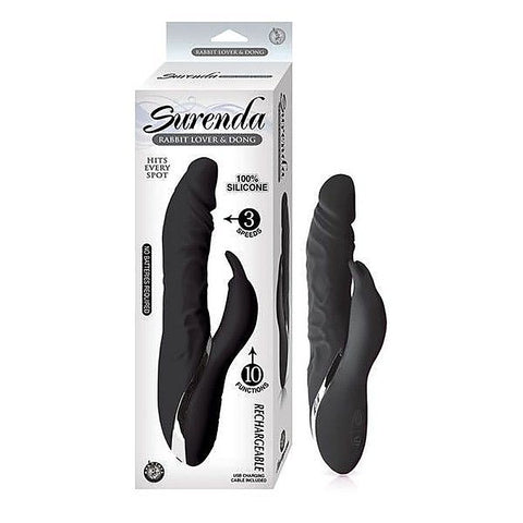 SURENDA Silicone Rabbit Vibrator - Rotating Shaft and Clitoral Stimulator