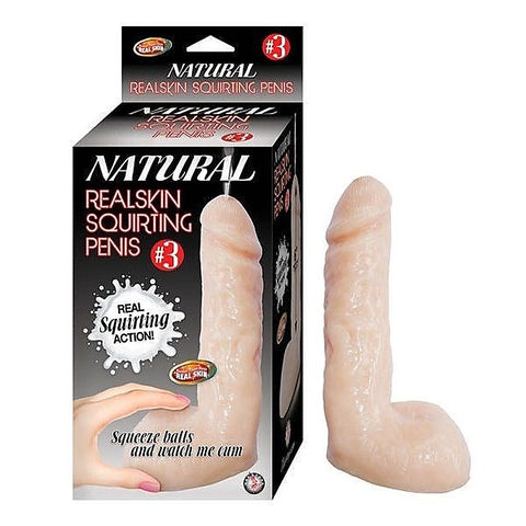 NATURAL REALSKIN Squirting Pleasure Wand - 7.5 Inch