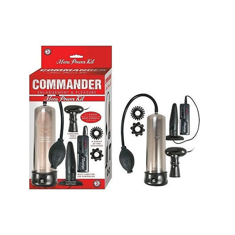 COMMANDER Premium Vibrating Penis Pump & Pleasure Kit