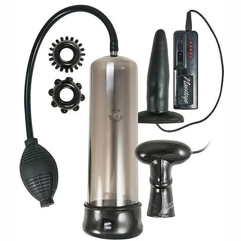 COMMANDER Premium Vibrating Penis Pump & Pleasure Kit