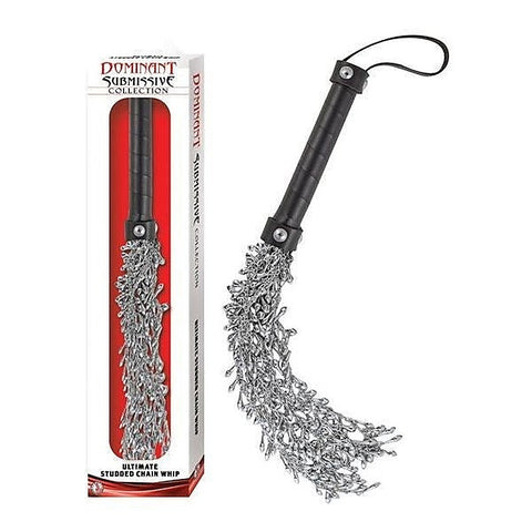 DOMINANT Submissive Collection Studded Iron Chain Whip