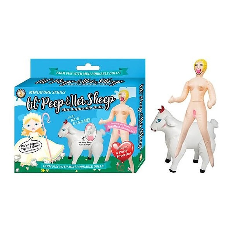 Lil' Peep And Her Sheep Blow Up Dolls By Nasstoys - Party Gifts and Novelties