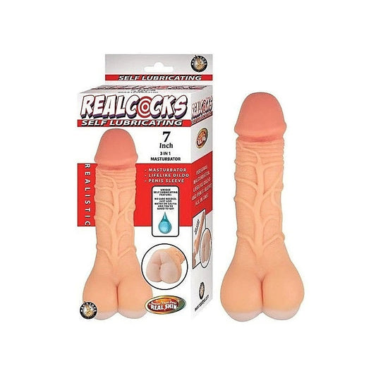 REALCOCKS Self-Lubricating Pleasure Enhancer - 7-Inch Versatile Masturbator