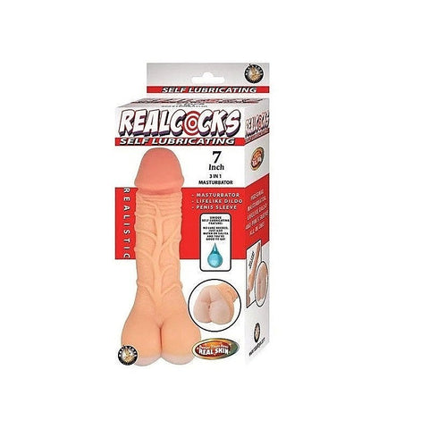 REALCOCKS Self-Lubricating Pleasure Enhancer - 7-Inch Versatile Masturbator