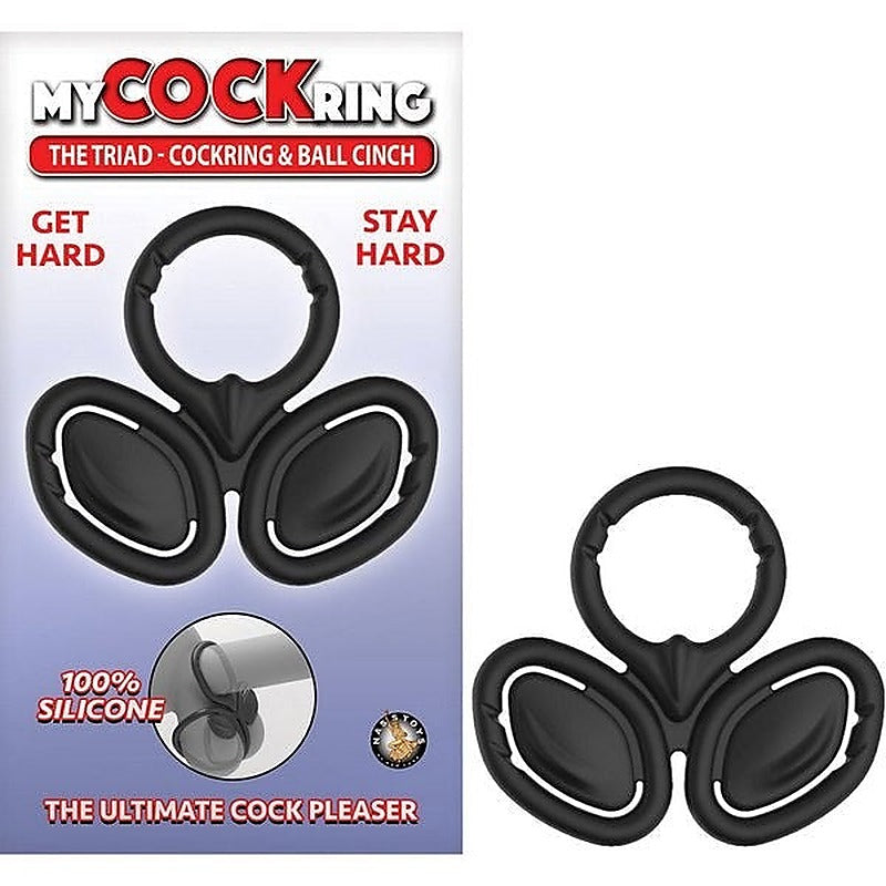 The Triad Cockring And Ball Cinch By Nasstoys - Stretchy Cock Rings