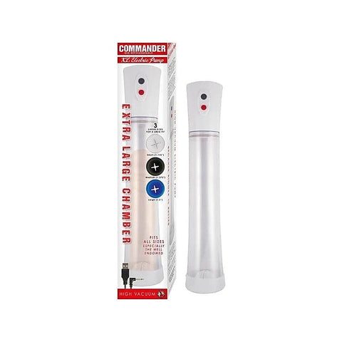 COMMANDER Deluxe Vacuum Penis Pump - Powerful, Waterproof, Rechargeable