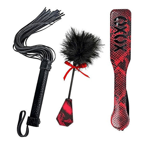 Lovers Kits Bondage Whip, Tickler, And Paddle By Nasstoys - Bondage Kits