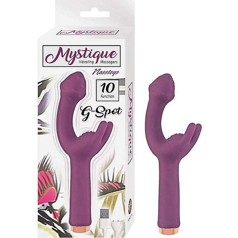 Dual-Powered Bliss - MYSTIQUE G-Spot Vibrator with Clitoral Stimulation