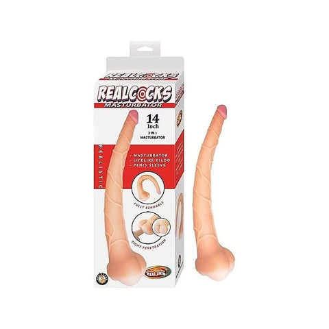 REALCOCKS 14" Versatile Pleasure Toy - Masturbator, Dildo, and Penis Sleeve