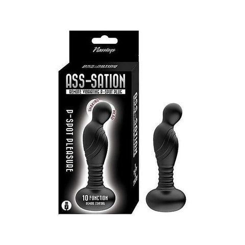 ASS-SATION Remote Vibrating P-Spot Plug Textured Shaft - Prostate Toys