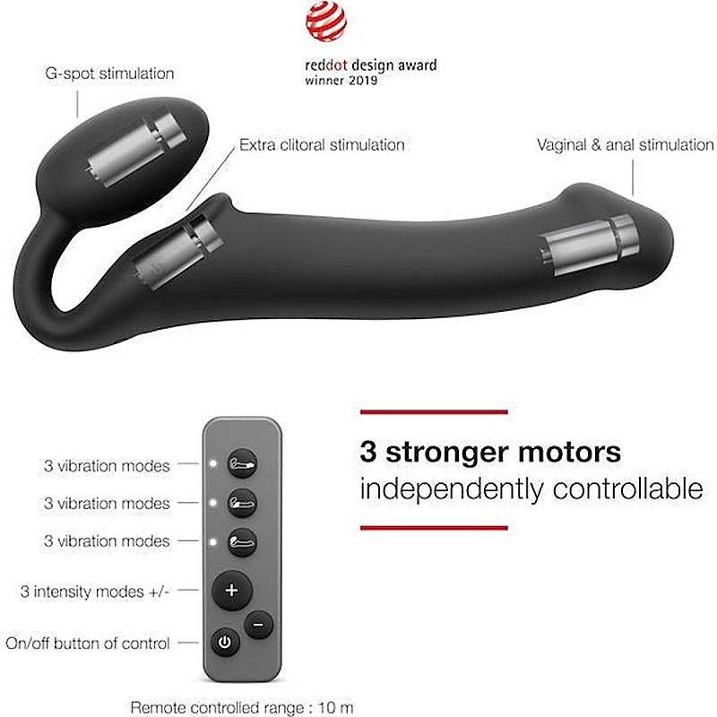 Deluxe Vibrating Pleasure Enhancer By Strap-On-Me - Strap On Sextoys