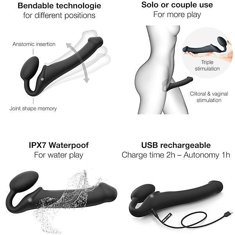 Deluxe Vibrating Pleasure Enhancer By Strap-On-Me - Strap On Sextoys