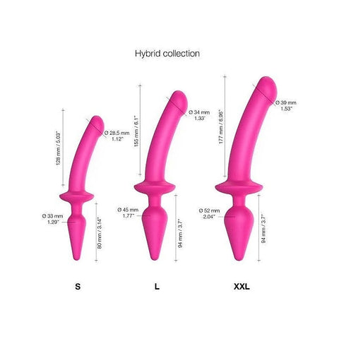 Switch Plug-In Semi-Realistic Fuchsia By Strap-On-Me - Anal Dildos