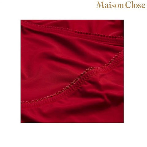 Red Bodysuit Thong With Naked Breast By Maison Close - Teddies and Bodysuits