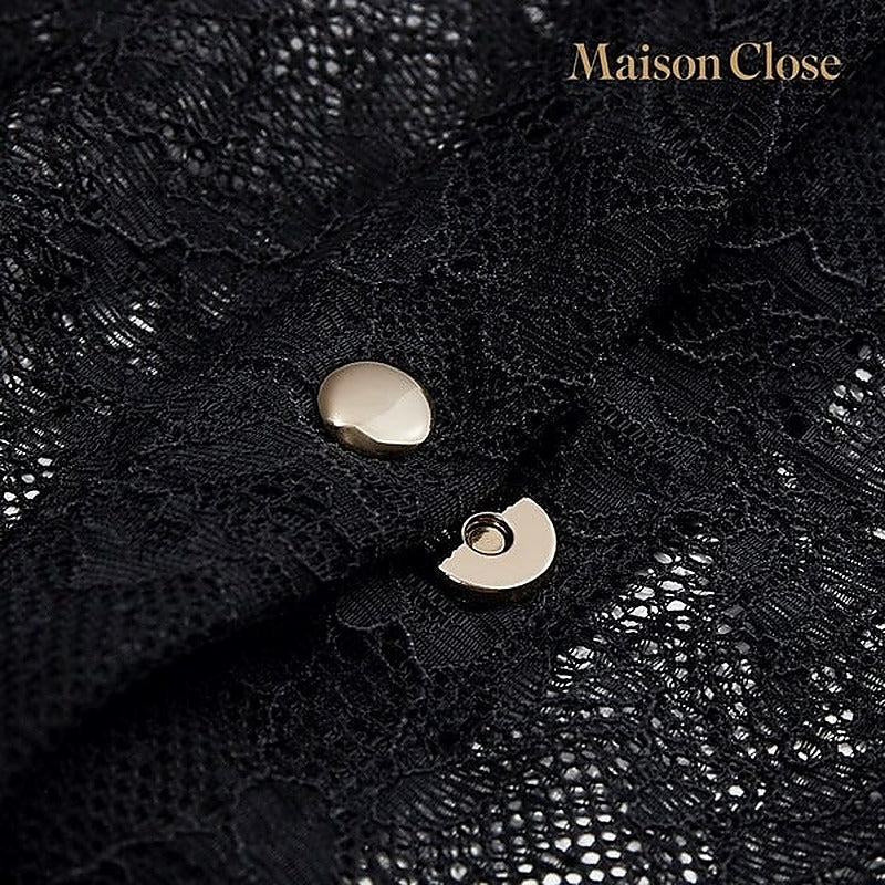 Lace-Detailed Curve-Hugging Bodysuit By Maison Close - Teddies and Bodysuits