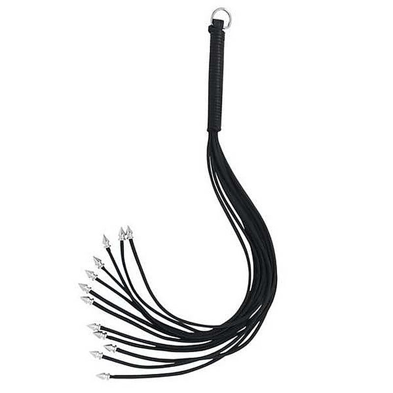 Thong Whip With Spiked Metal Ends - Whips And Crops
