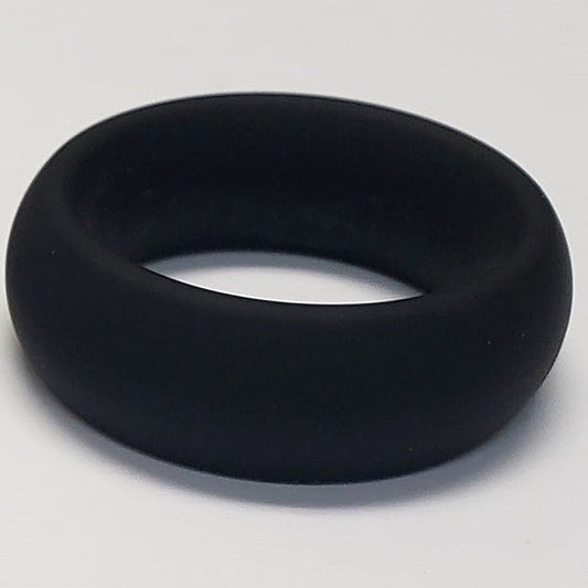Wide Silicone Donut Ring Black 1.5 inches For Penis Pumps - Stretchy Cock Rings
