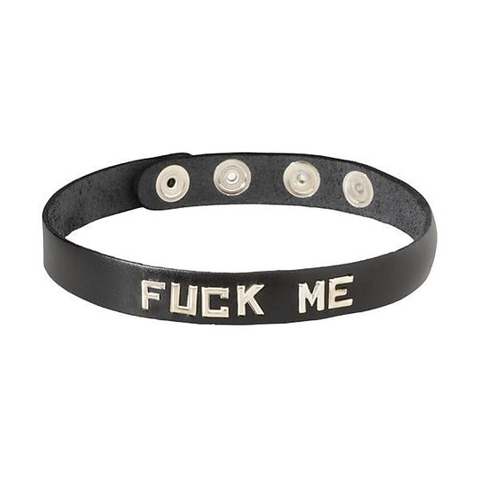 Spartacus Leather Wordband Collar - Unleash Your Uninhibited Self - Collars and Leads