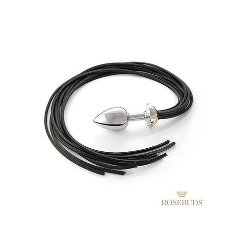 Intimate Fusion - Luxurious Metal Plug And Leather Whip Set - Butt Plugs