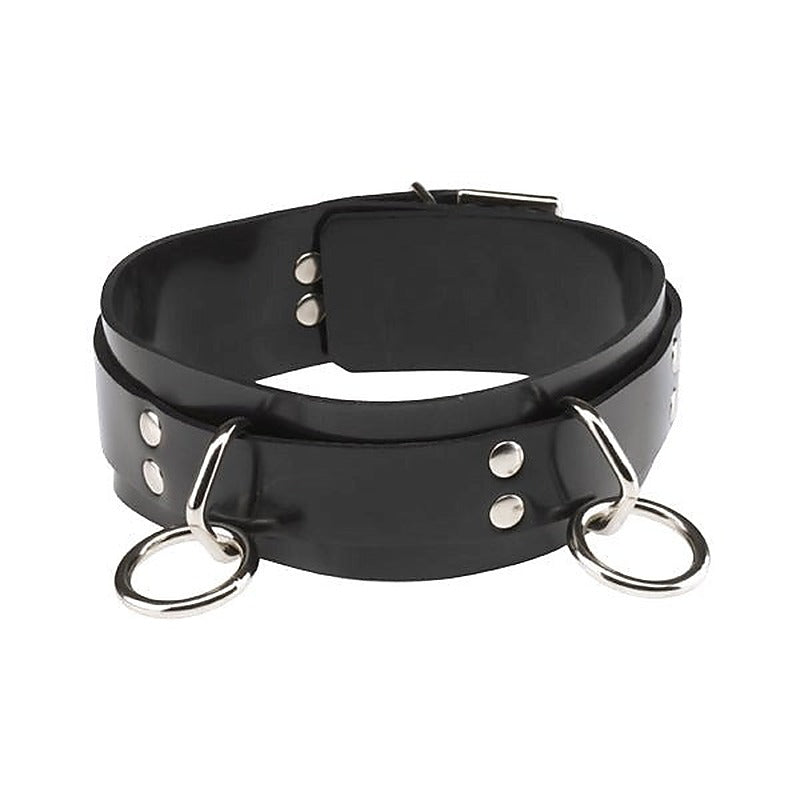 Rubberline Locking Bondage Collar - Collars and Leads