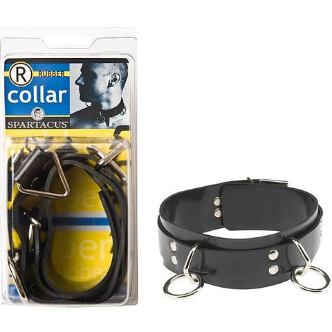 Rubberline Locking Bondage Collar - Collars and Leads