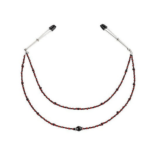 Spartacus' Double Strand Beaded Tit Clamps - Enhance Sensations - Nipple and Clit Clamps