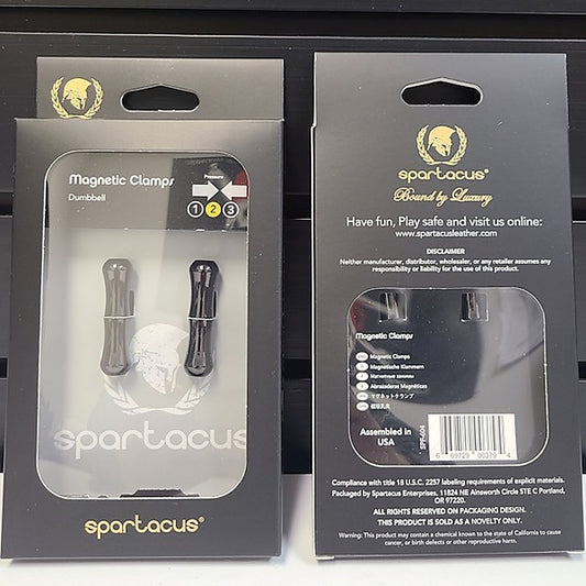 SPARTACUS Magnetic Clit or Tit Clamps Dumbbell - Nipple and Clit Clamps