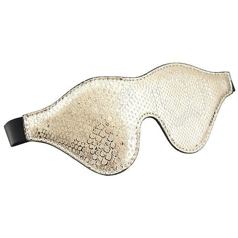 Spartacus White Snake Luxury Blindfold - Soft Leather Lining - Masks And Blindfolds