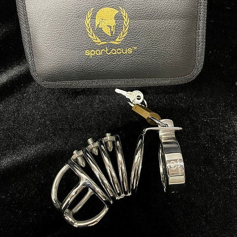 Stainless Steel Chastity Cage By Spartacus Enterprises - Male Chastity