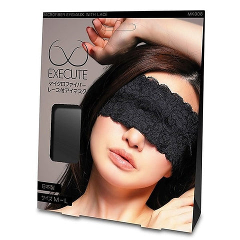 Luxurious EXECUTE Microfiber Lace Eye Mask for Intimate Indulgence - Masks And Blindfolds